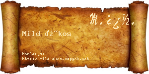 Mild Ákos névjegykártya