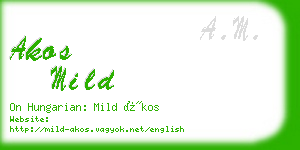 akos mild business card
